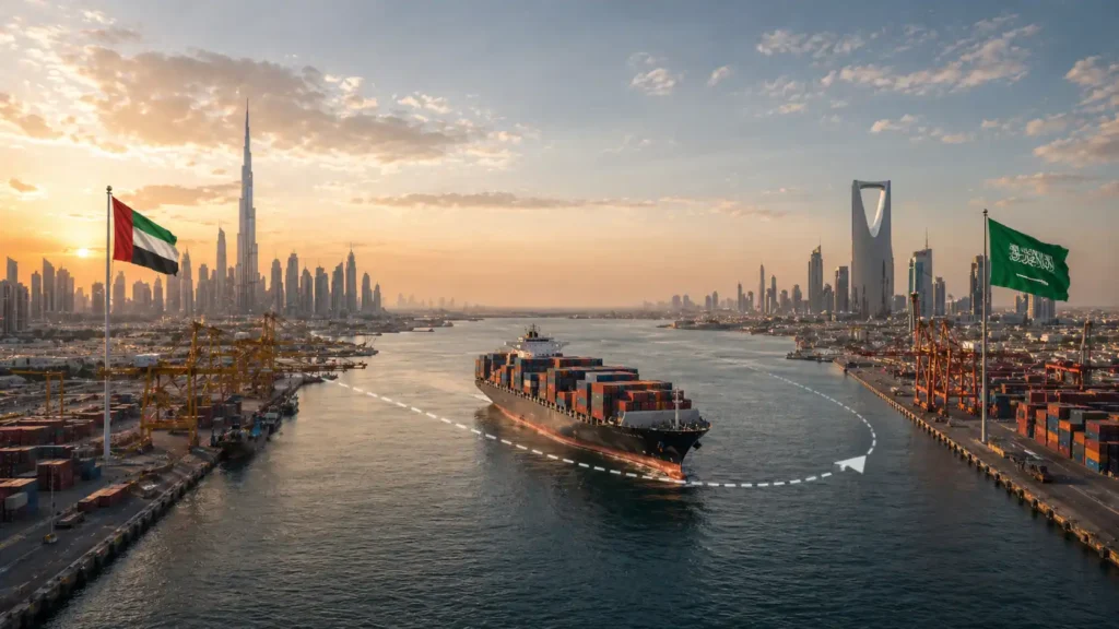 Shipping from UAE to Saudi Arabia